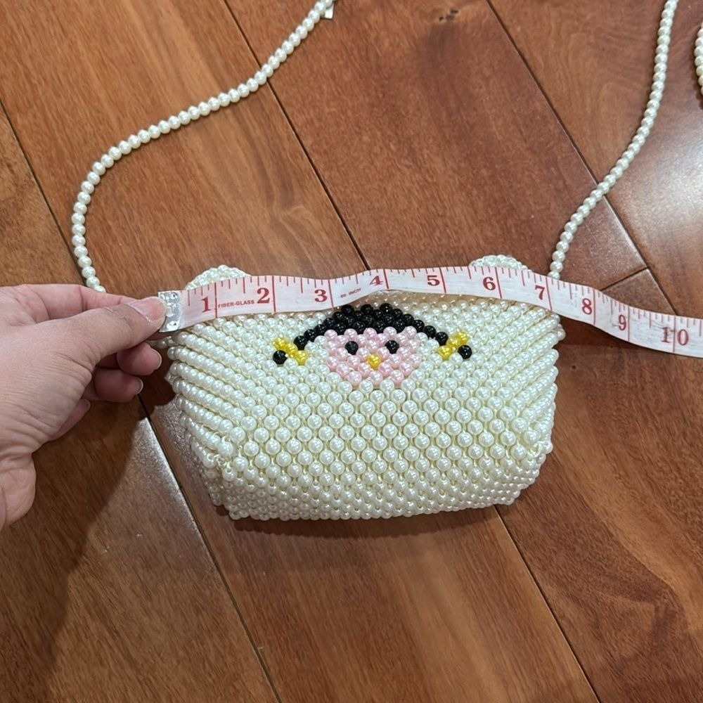 Beaded White Crossbody‎ Bag - Picture 6 of 8